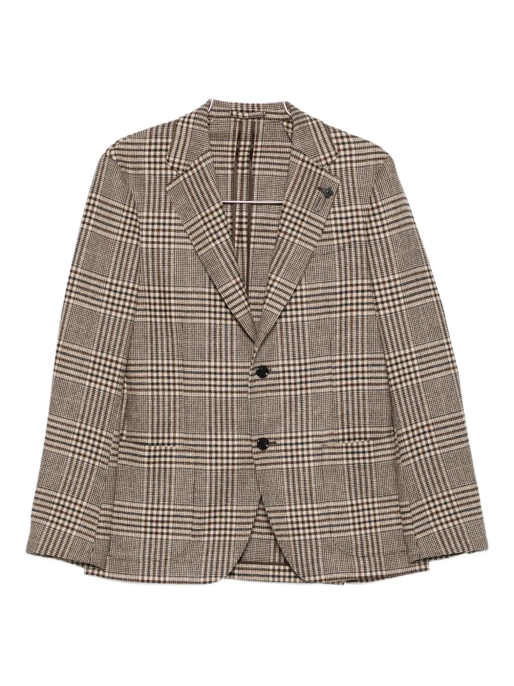 Lardini checked wool jacket | Brown | Image 1