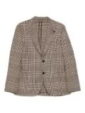 Lardini checked wool jacket - Brown