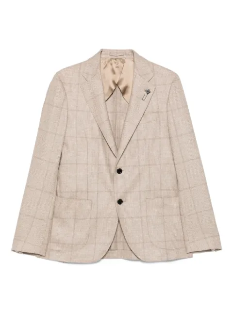 Lardini checked two-button jacket