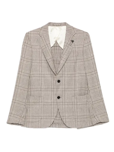 Lardini checked wool jacket