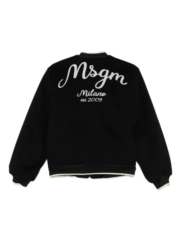 MSGM Kids ロゴ ジャケット | ブラック | FARFETCH JP