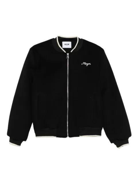 MSGM Kids logo-embroidered jacket