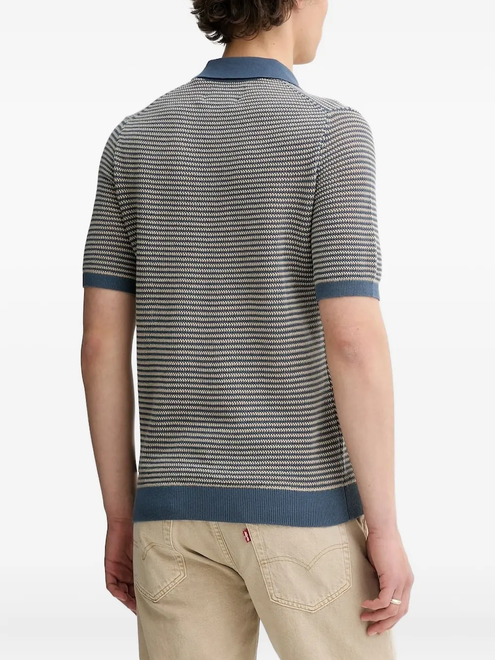 Marc O'Polo Gestreept poloshirt - 870 BLUE
