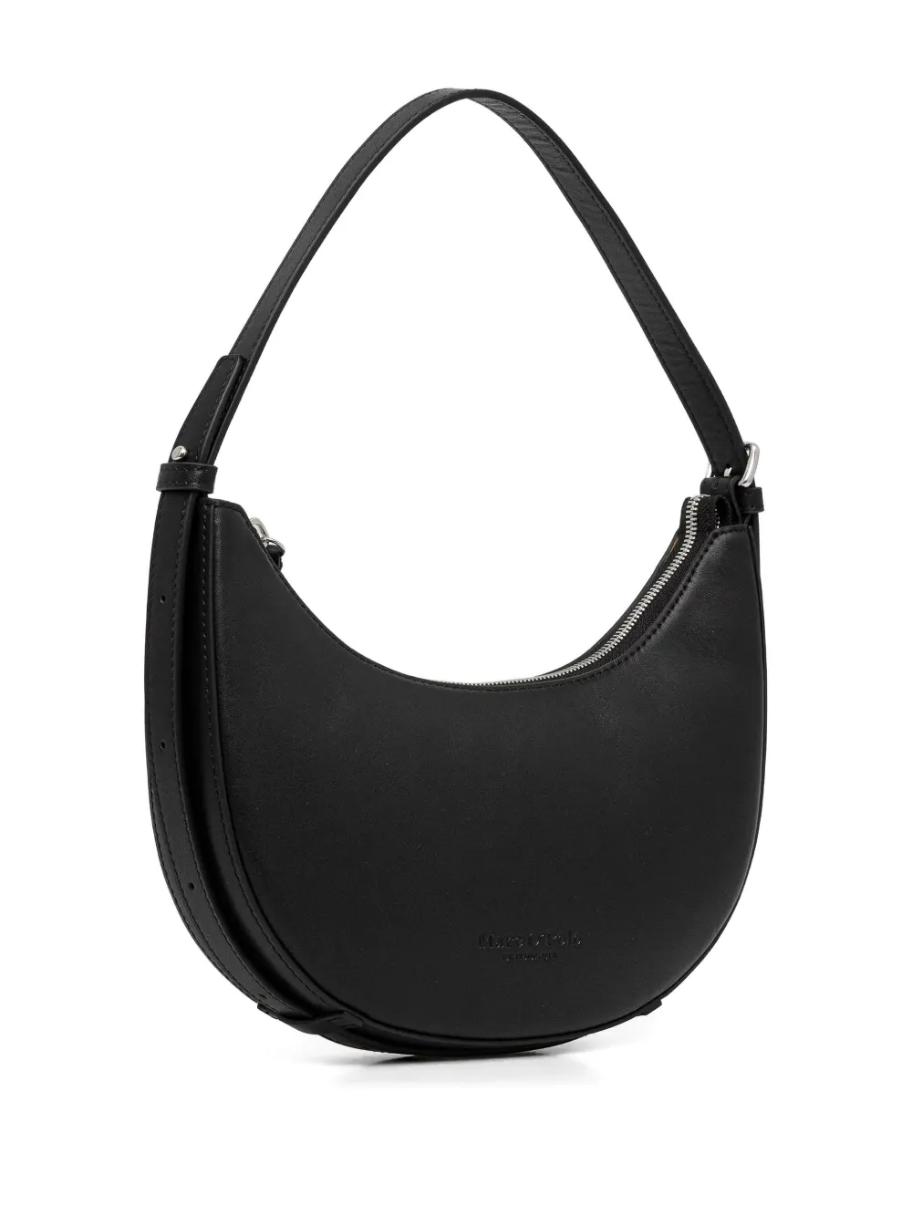 Marc O'Polo crescent zip-top tote bag - Zwart