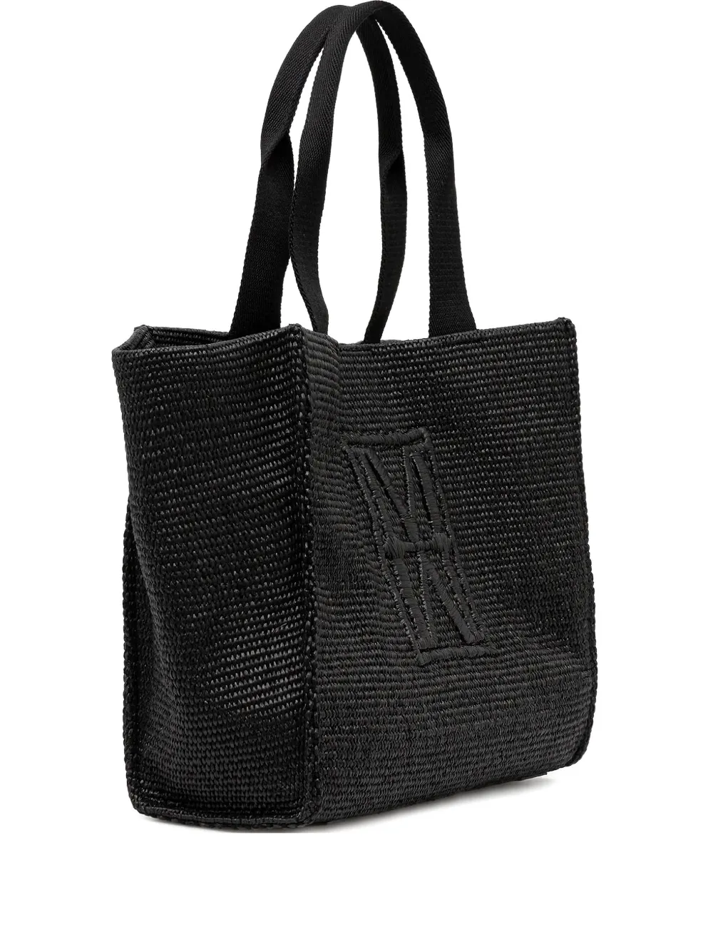 Marc O'polo Medium Saria Woven Tote Bag In Black