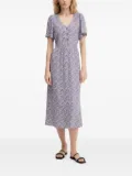 Marc O'Polo floral-print button-front midi dress - Blue