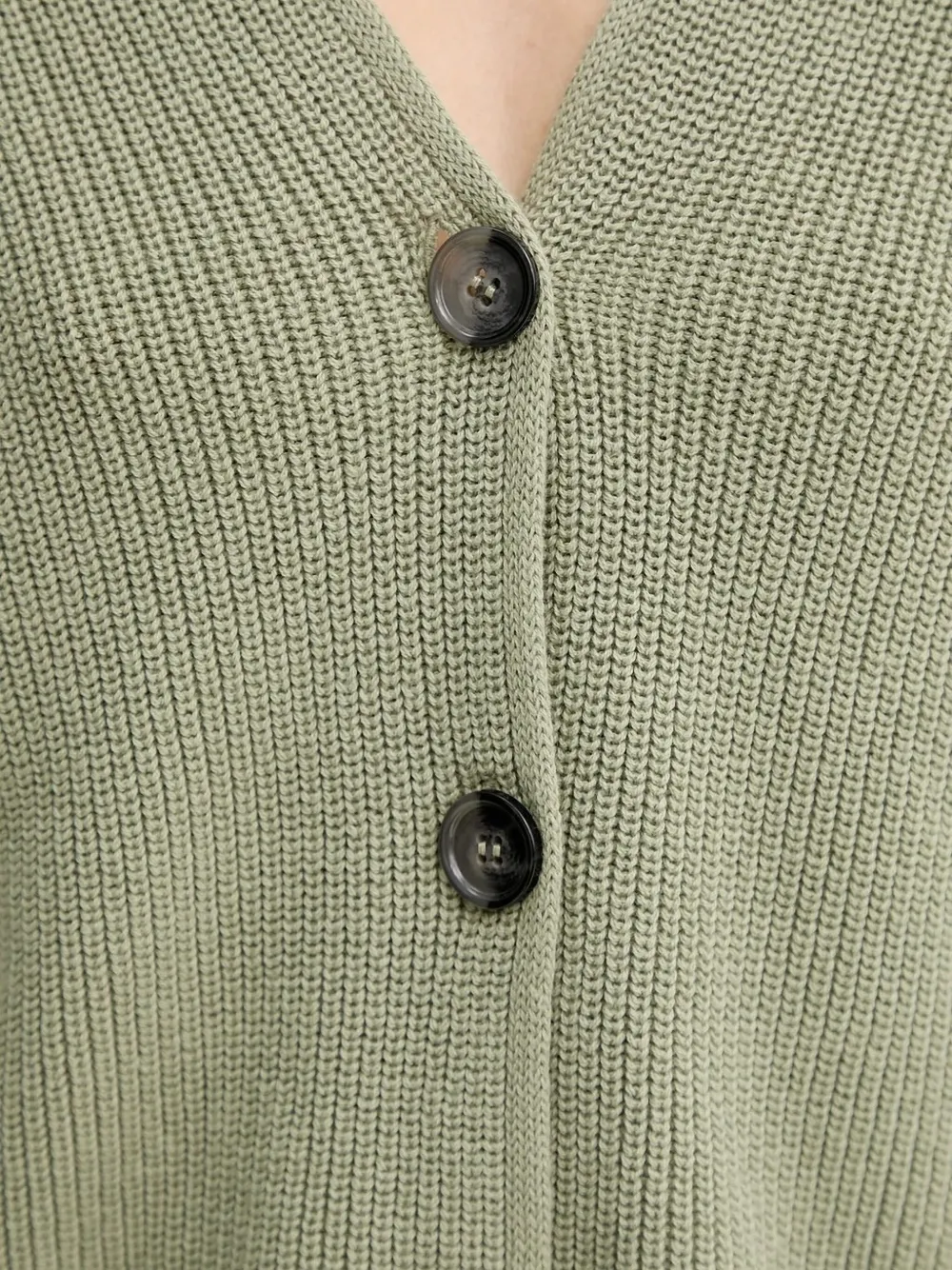 Marc O'Polo ribbed cardigan Groen