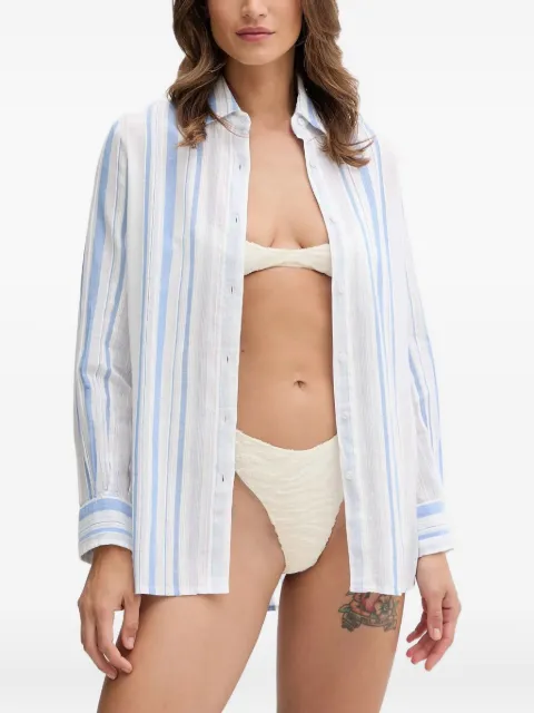 Melissa Odabash camisa con rayas estampadas
