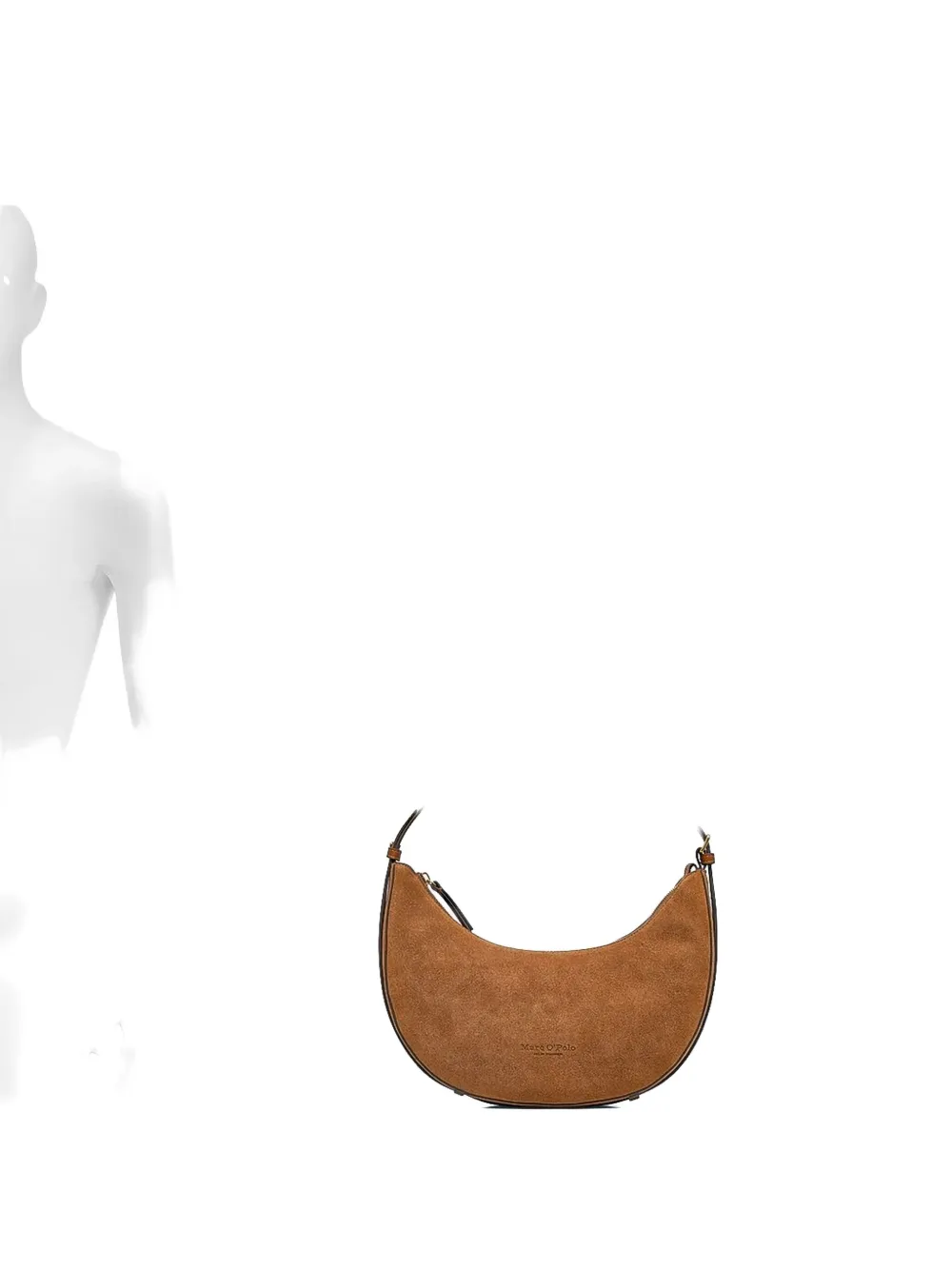 Marc O'Polo small half-moon shape shoulder bag | Brown | Image 1