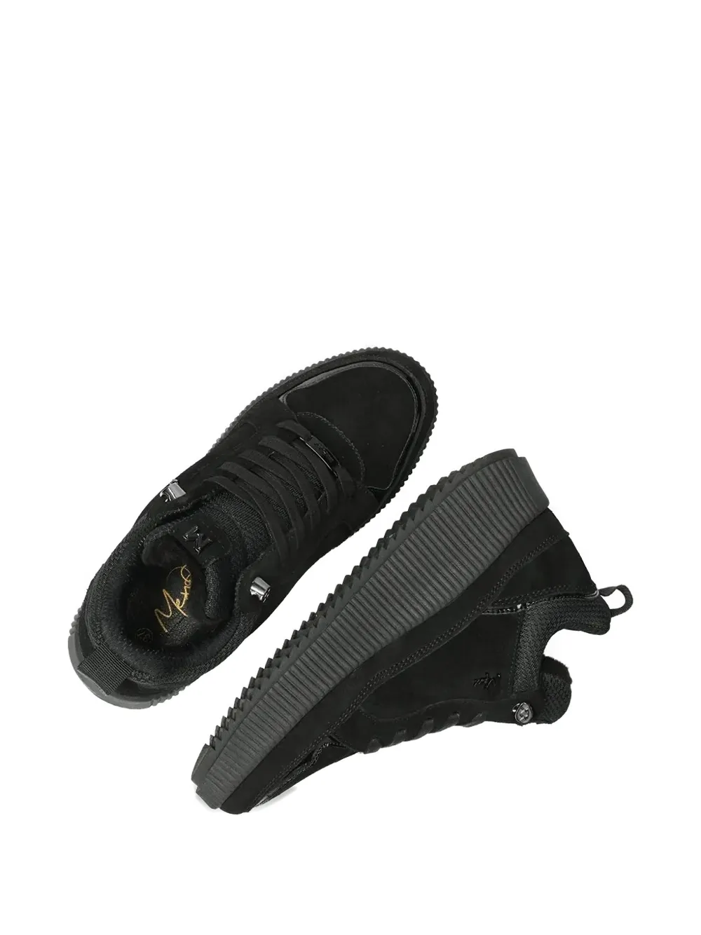 Mexx Platform Lace-up Sneakers In Black