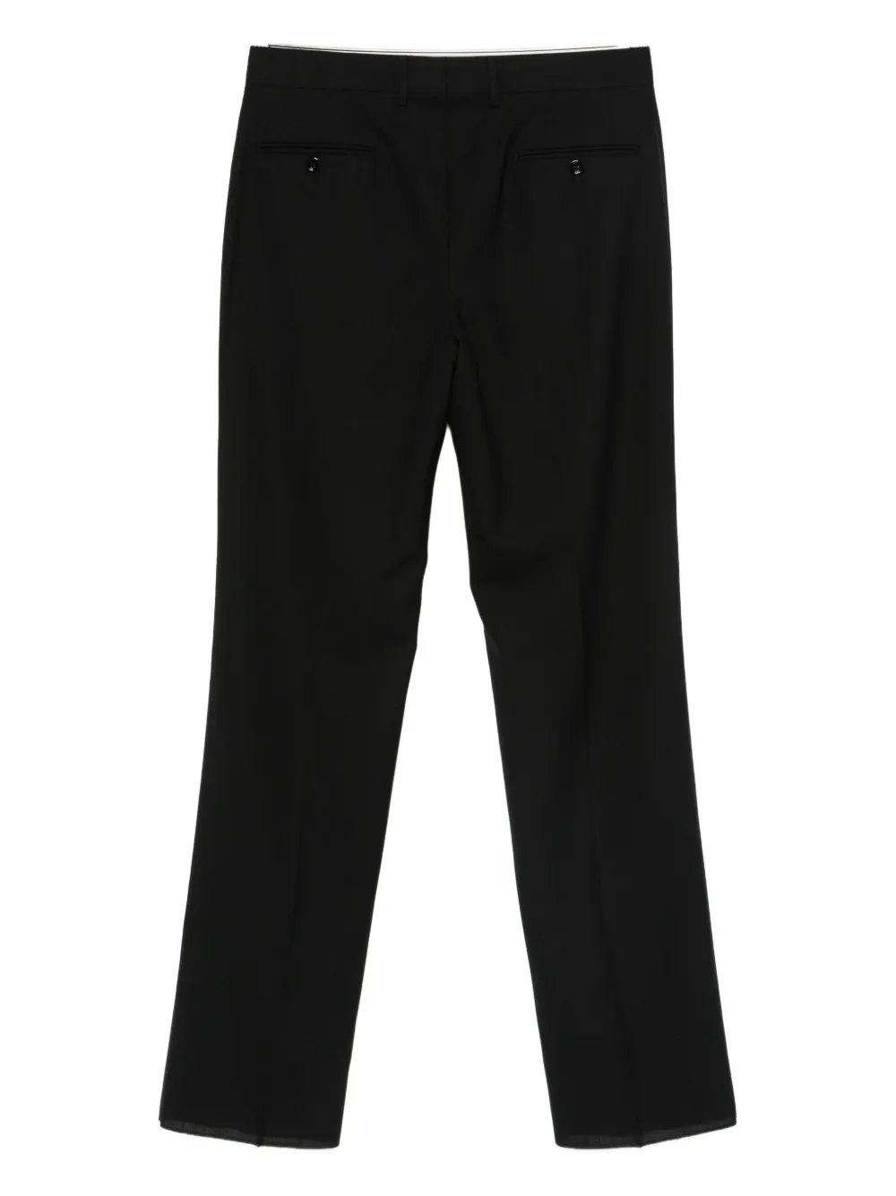 Lardini Wollen straight broek - Zwart