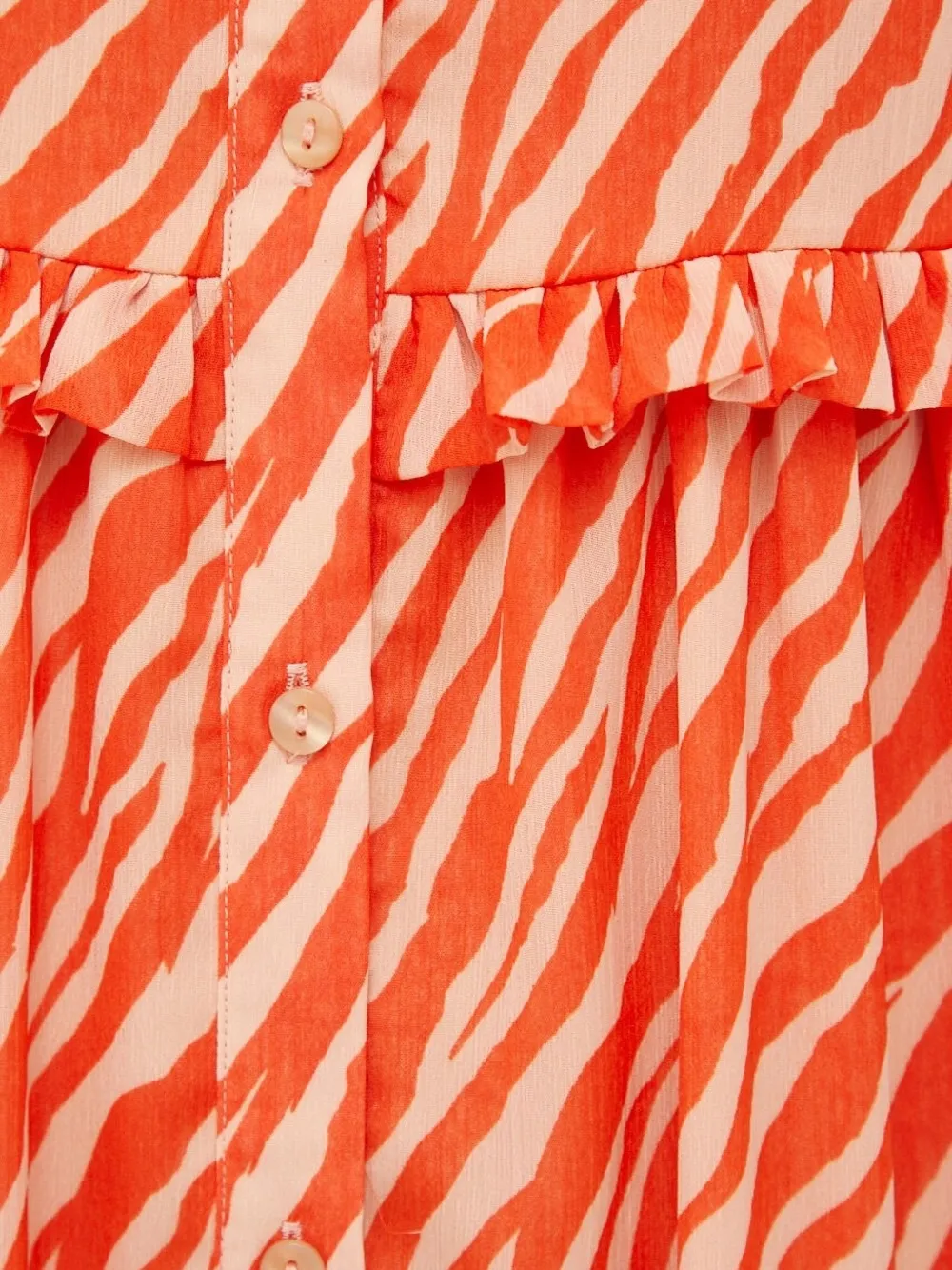 Notes Du Nord Zebra-print Maxi Dress In Orange