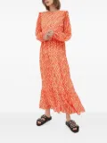 Notes du Nord zebra-print maxi dress - Orange