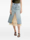 Miss Sixty tulle-insert denim skirt - Blue