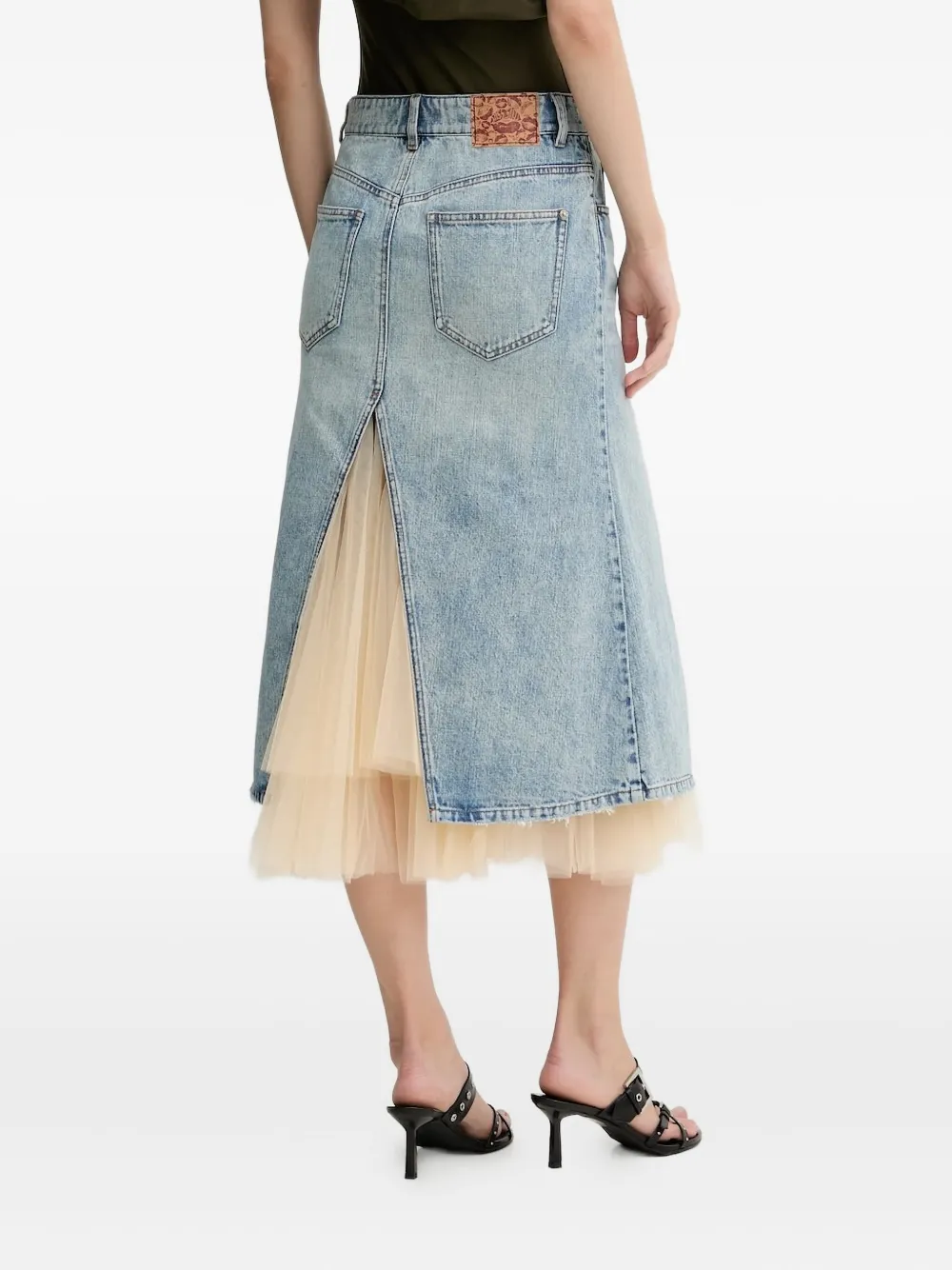 Miss Sixty tulle-insert denim skirt | High-Waisted Skirts | Image 2