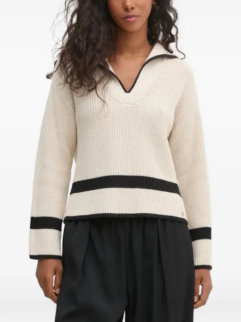 Pedro Del Hierro ribbed-collar striped knitwear