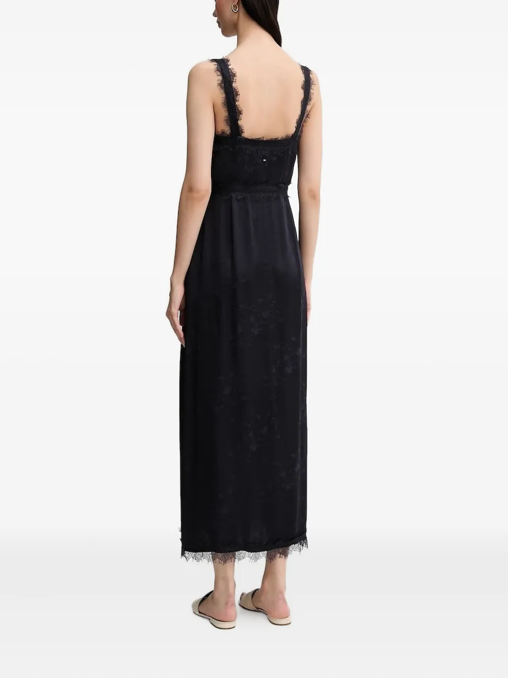 Pedro Del Hierro Jurk met afwerking van kant - Blauw