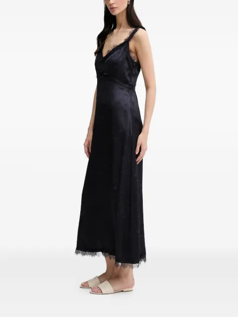 Pedro Del Hierro lace-trimmed satin dress