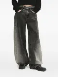 Miss Sixty acid-wash wide-leg jeans - Black