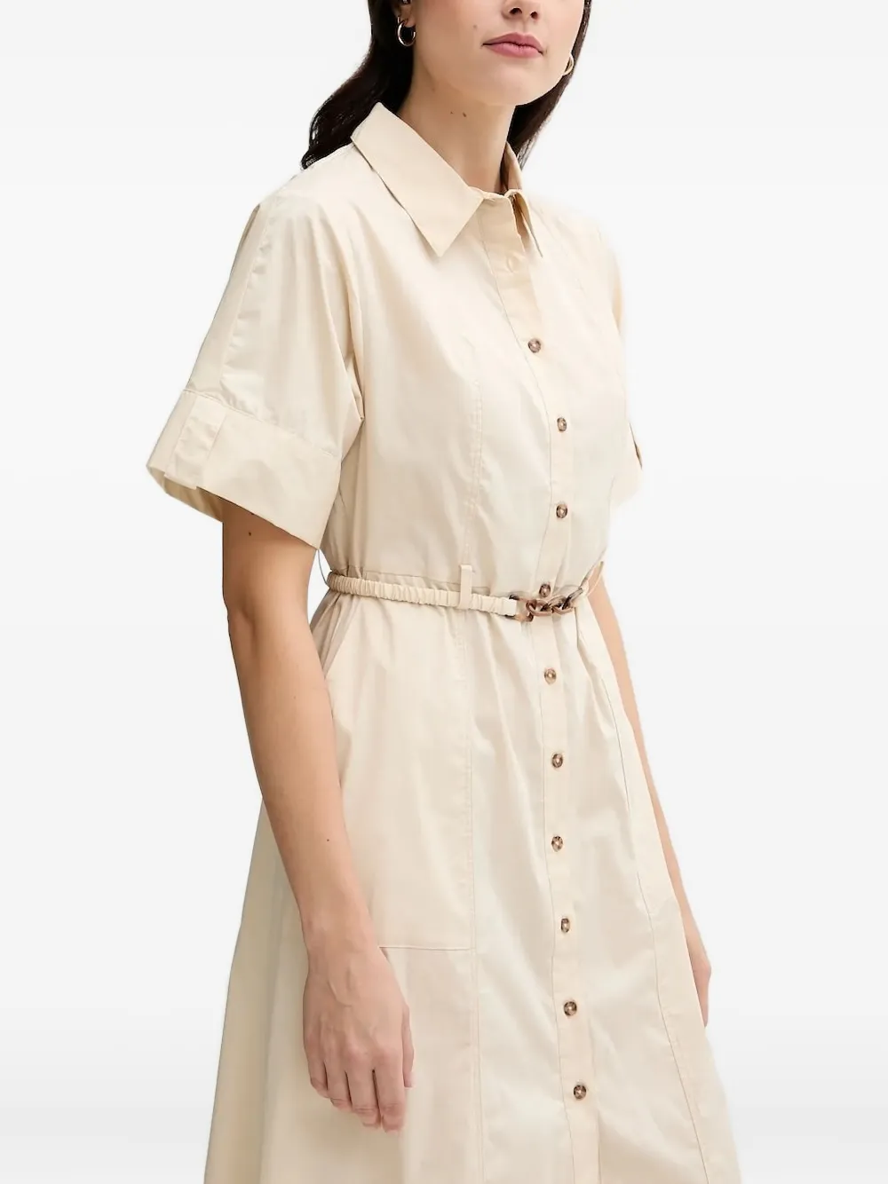Pedro Del Hierro belted shirt dress Beige
