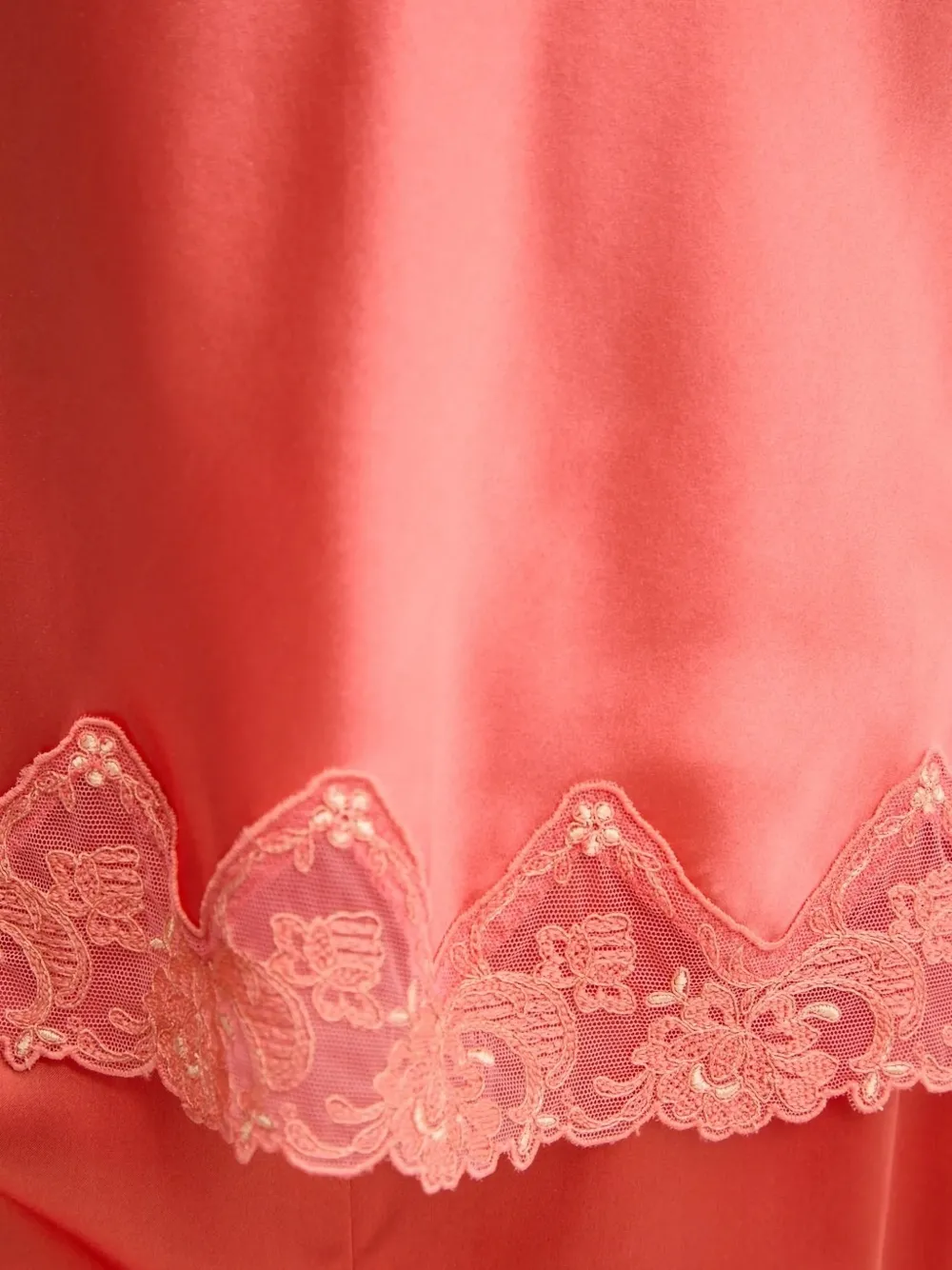 Chantelle Pyjamatop met kanten afwerking en uitgesneden details Oranje