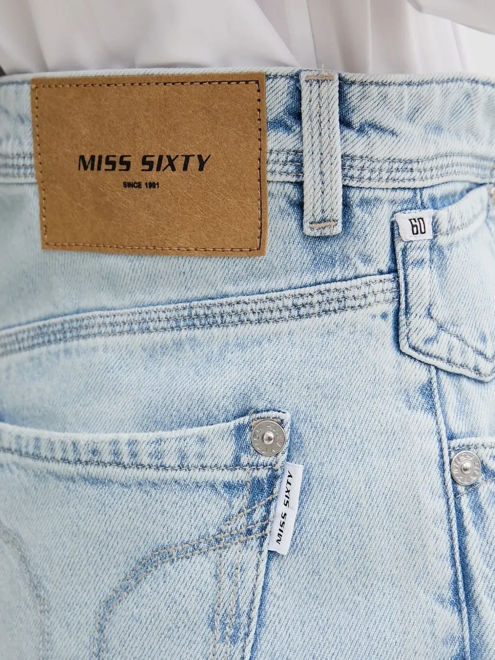 Miss Sixty Split-hem Jeans In Blue