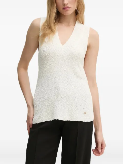 Pedro Del Hierro v-neck textured knit top