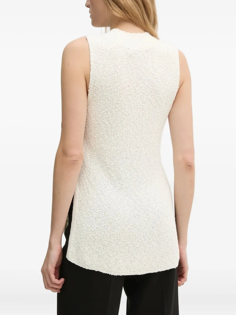 Pedro Del Hierro v-neck textured knit top | Knitted Tops | Image 2