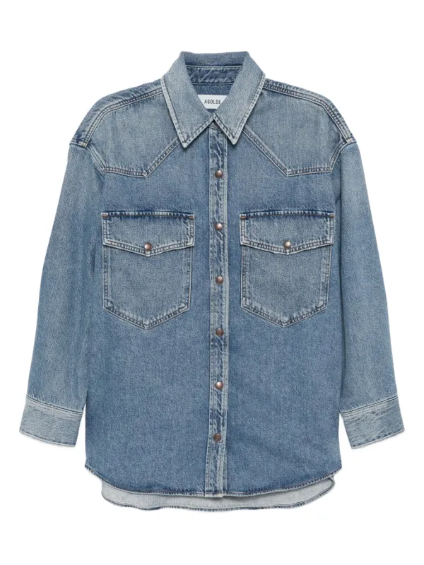 Agolde Lotta Denim Jacket in Blue