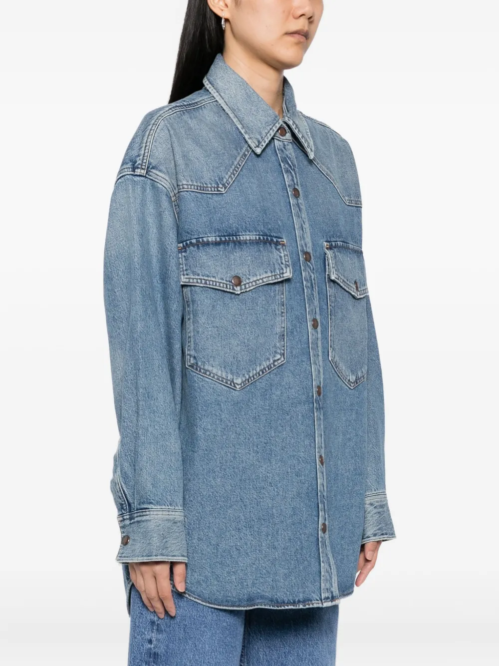 Agolde Lotta Denim Jacket In Blue