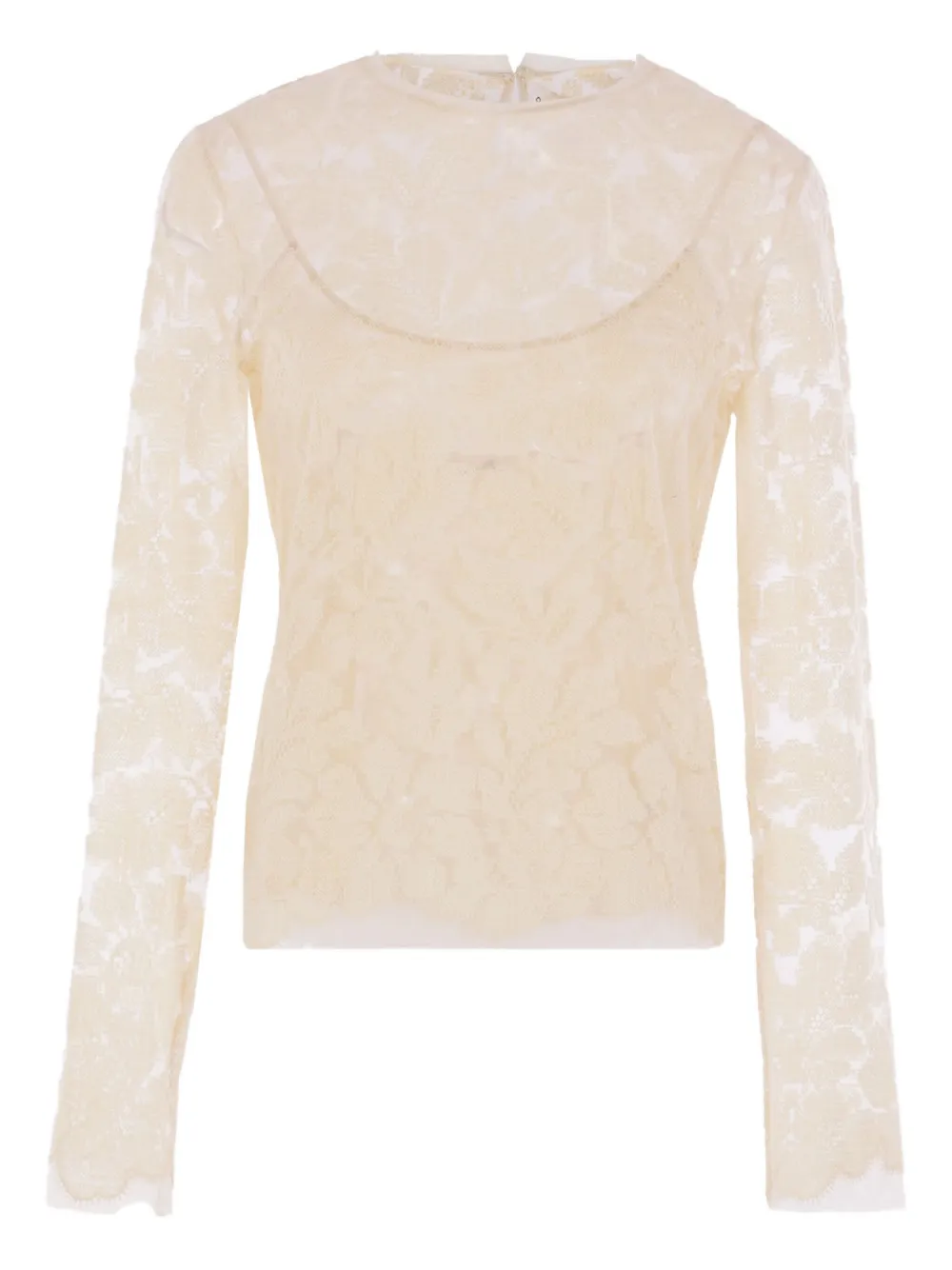 Ermanno Scervino lace long-sleeve top | Neutrals | Image 1