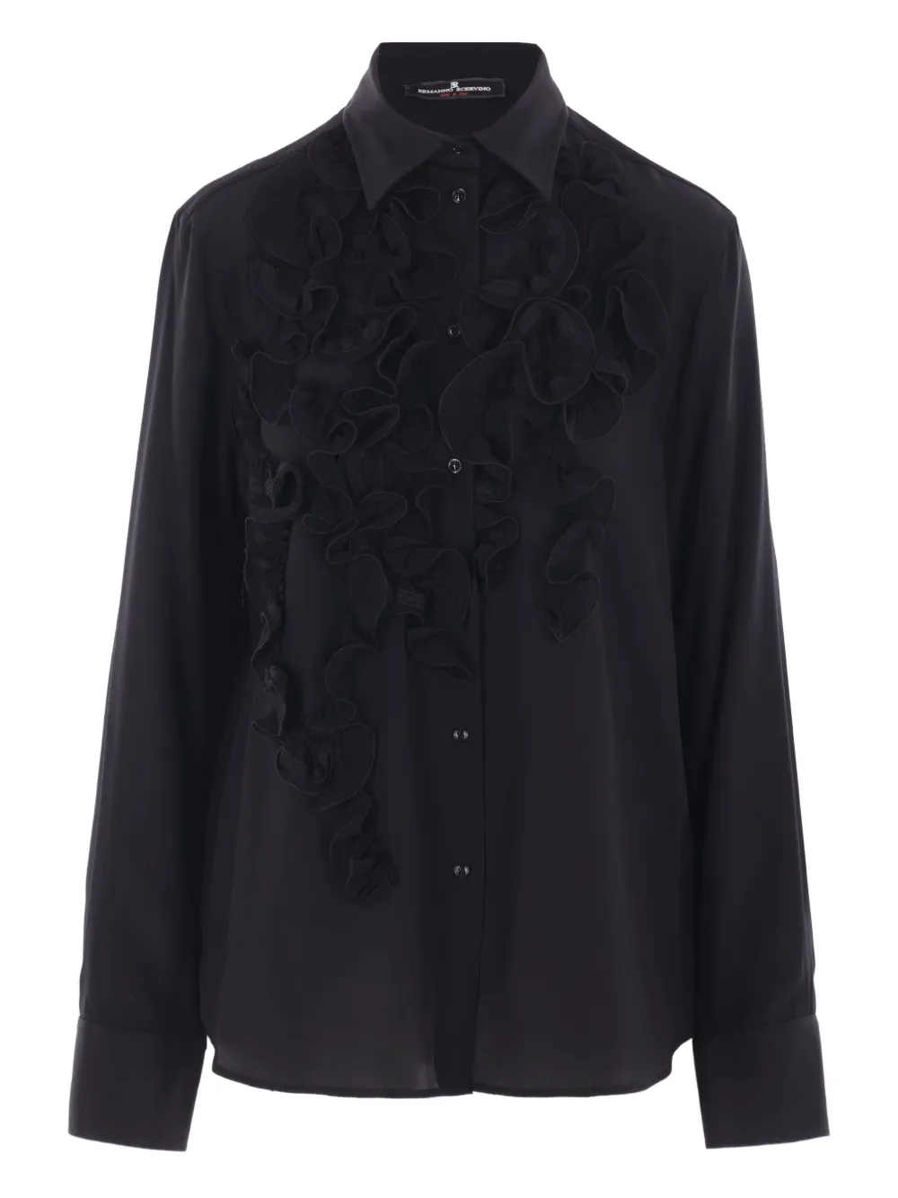 Ermanno Scervino Ruffle-detail Shirt In Black