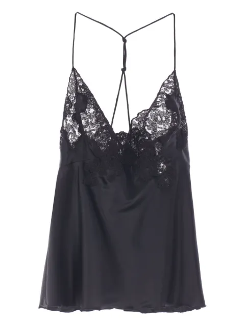 Ermanno Scervino lace-trimmed satin top