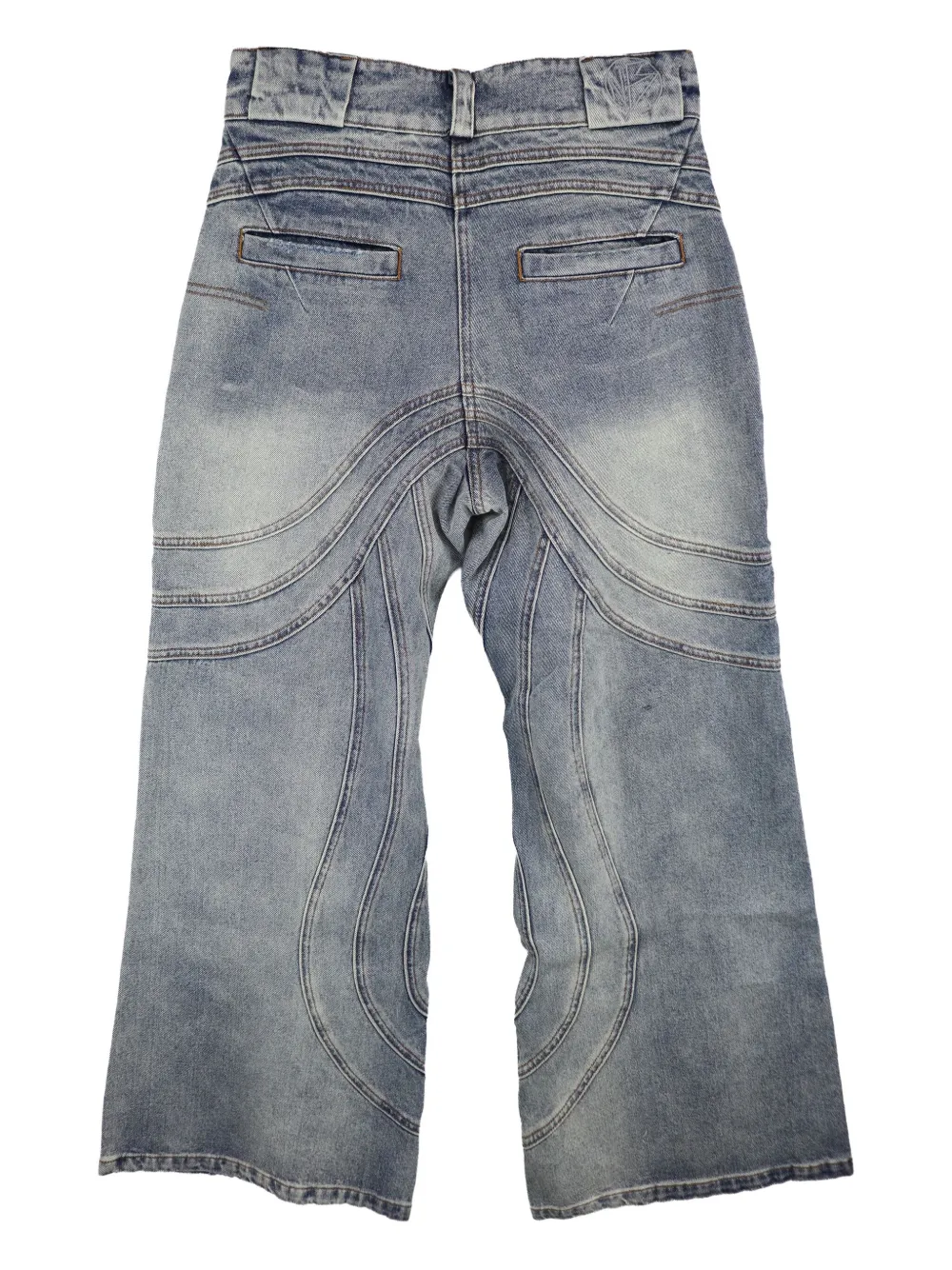 NO/FAITH STUDIOS wave-pattern jeans | Wide-Leg Jeans | Image 2