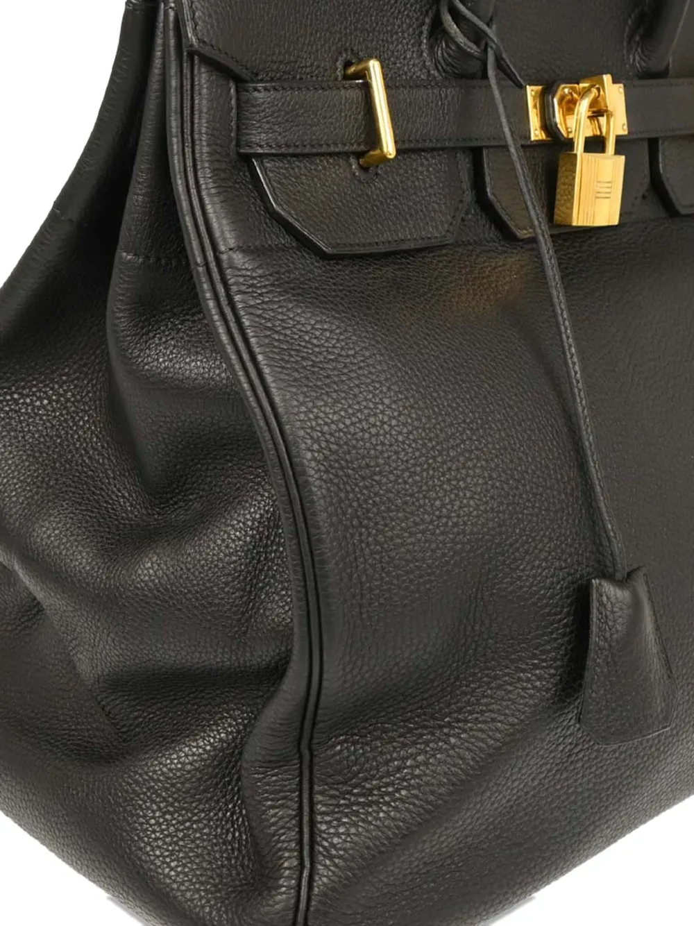 Pre-owned Hermes 2003 Haut À Courroies 40 Handbag In Black