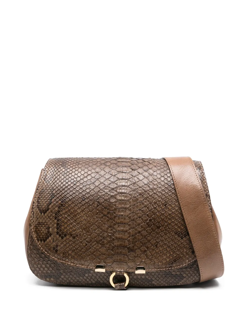 LA BOTTEGA DI LISA snakeskin satchel - Marrone