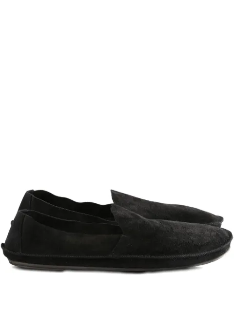 The Row suede leather loafers