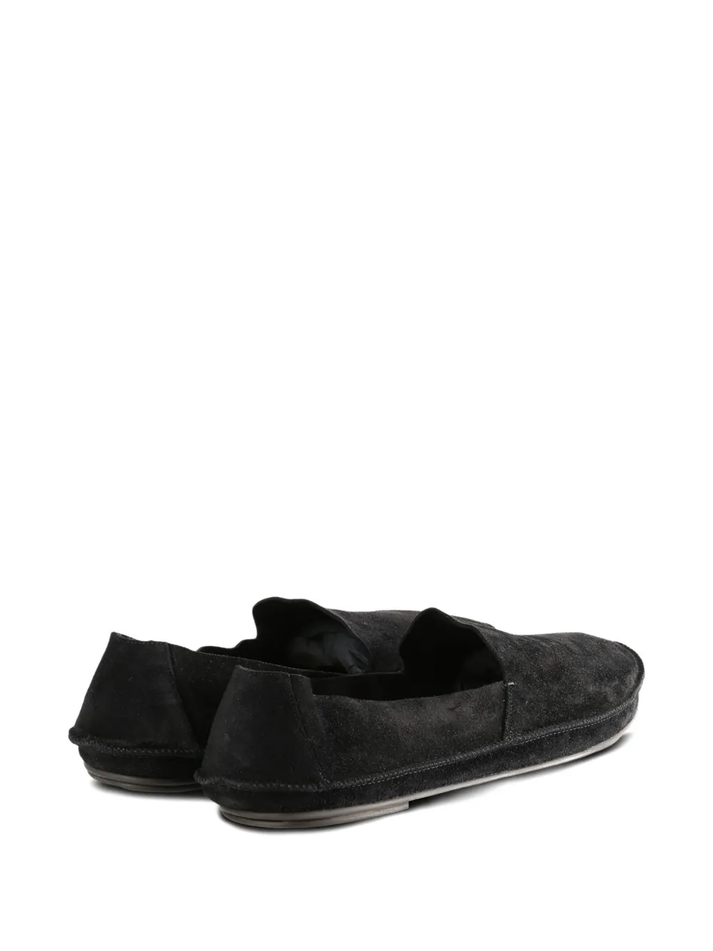 The Row suede leather loafers Black