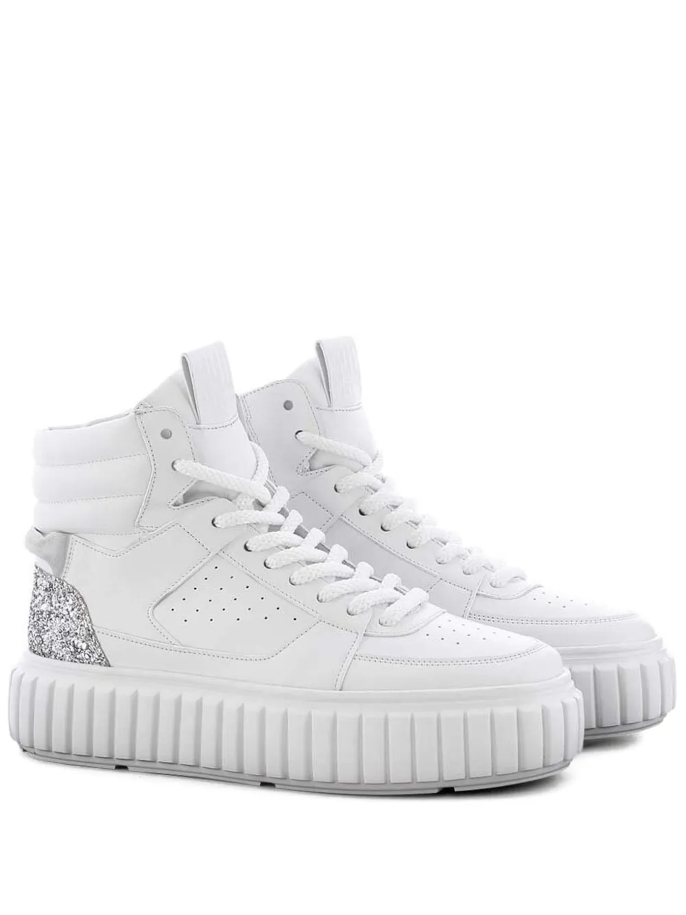 Kennel & Schmenger glitter-panel high-top sneakers White