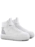 Kennel & Schmenger glitter-panel high-top sneakers - White