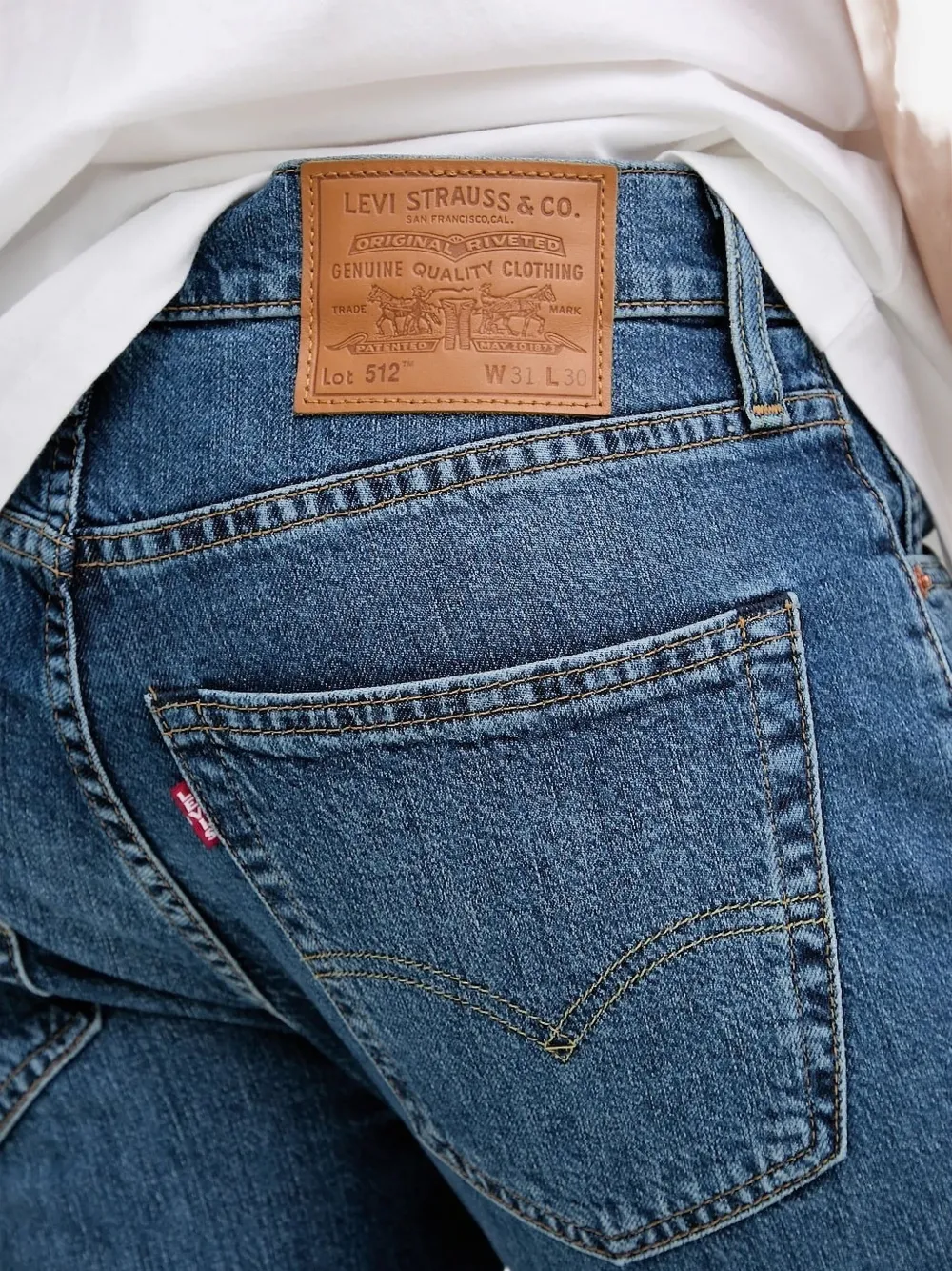 Levi's 512 katoenen jeans met vijf zakken Blauw