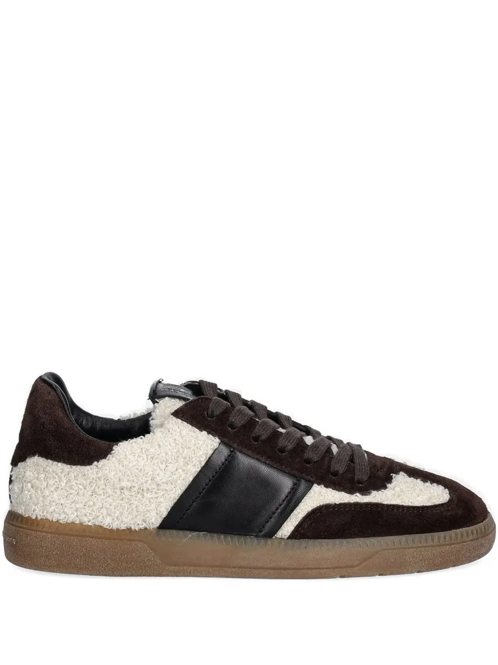 Kennel & Schmenger Suede-panel Shearling Sneakers In Brown