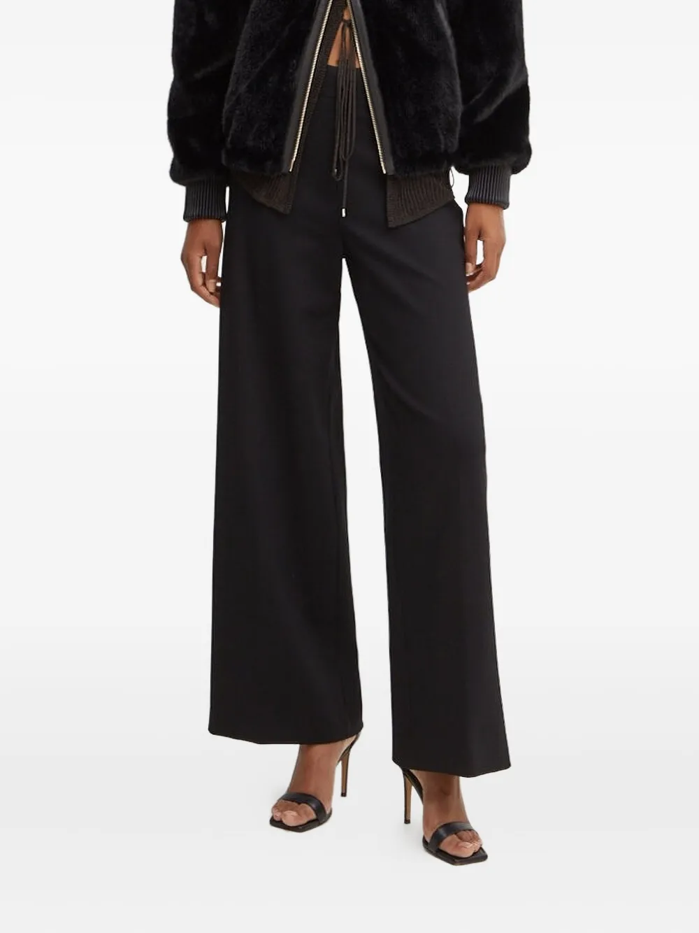 Liviana Conti front-crease zipped trousers | Black | Image 1