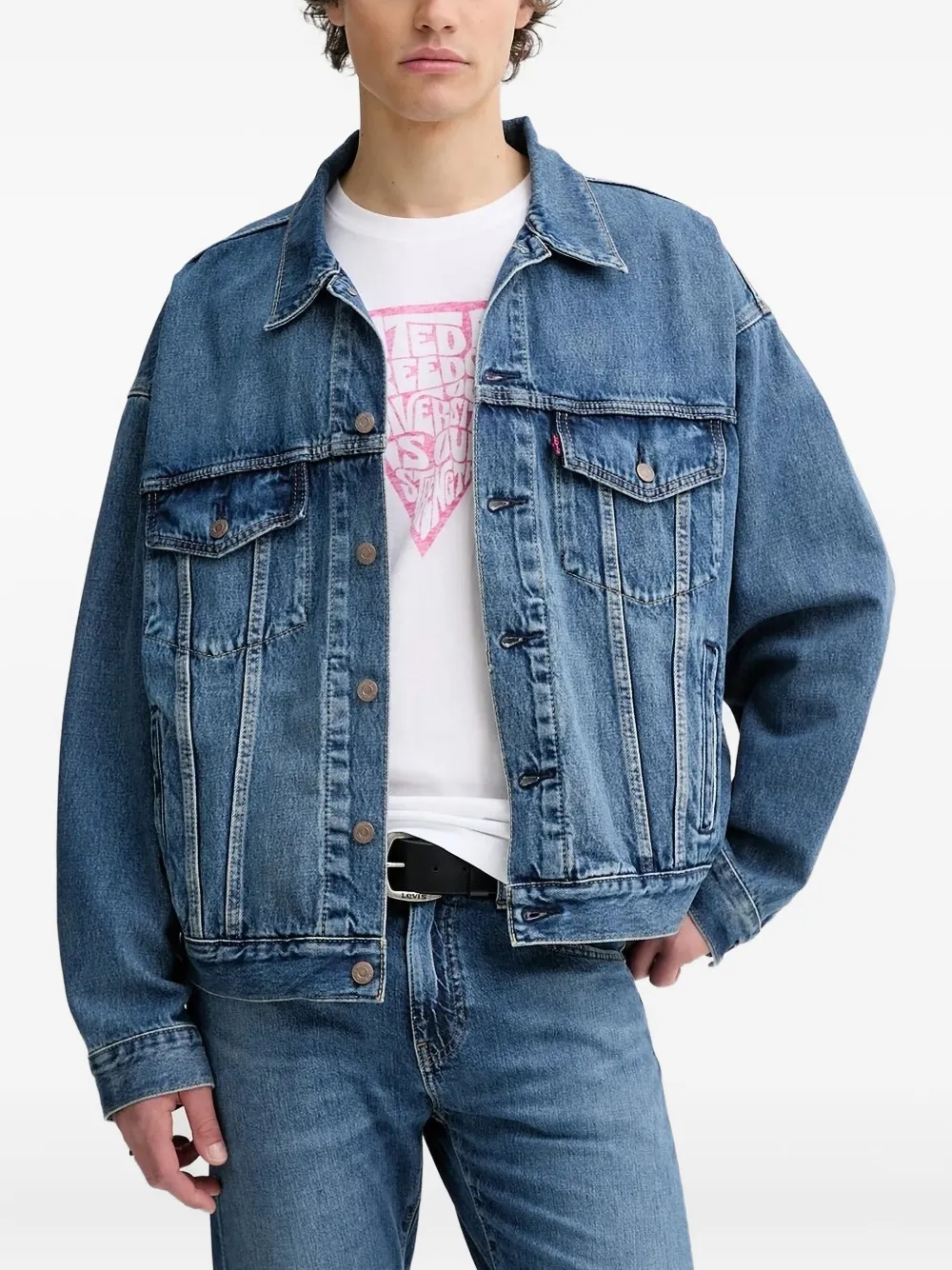 Levi's Trucker button-fastening denim jacket | Blue | Image 1