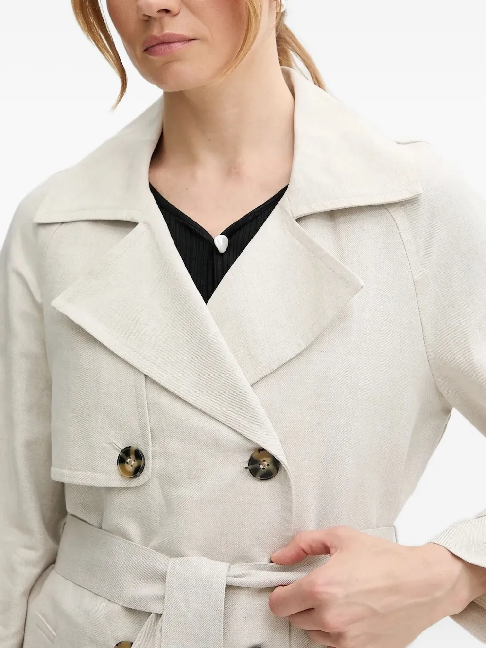 Sisley Trenchcoat met ceintuur Beige