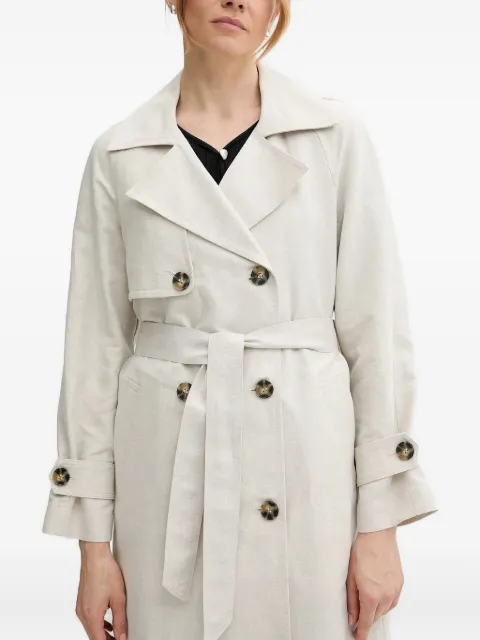 Sisley belted double-breasted trench coat
