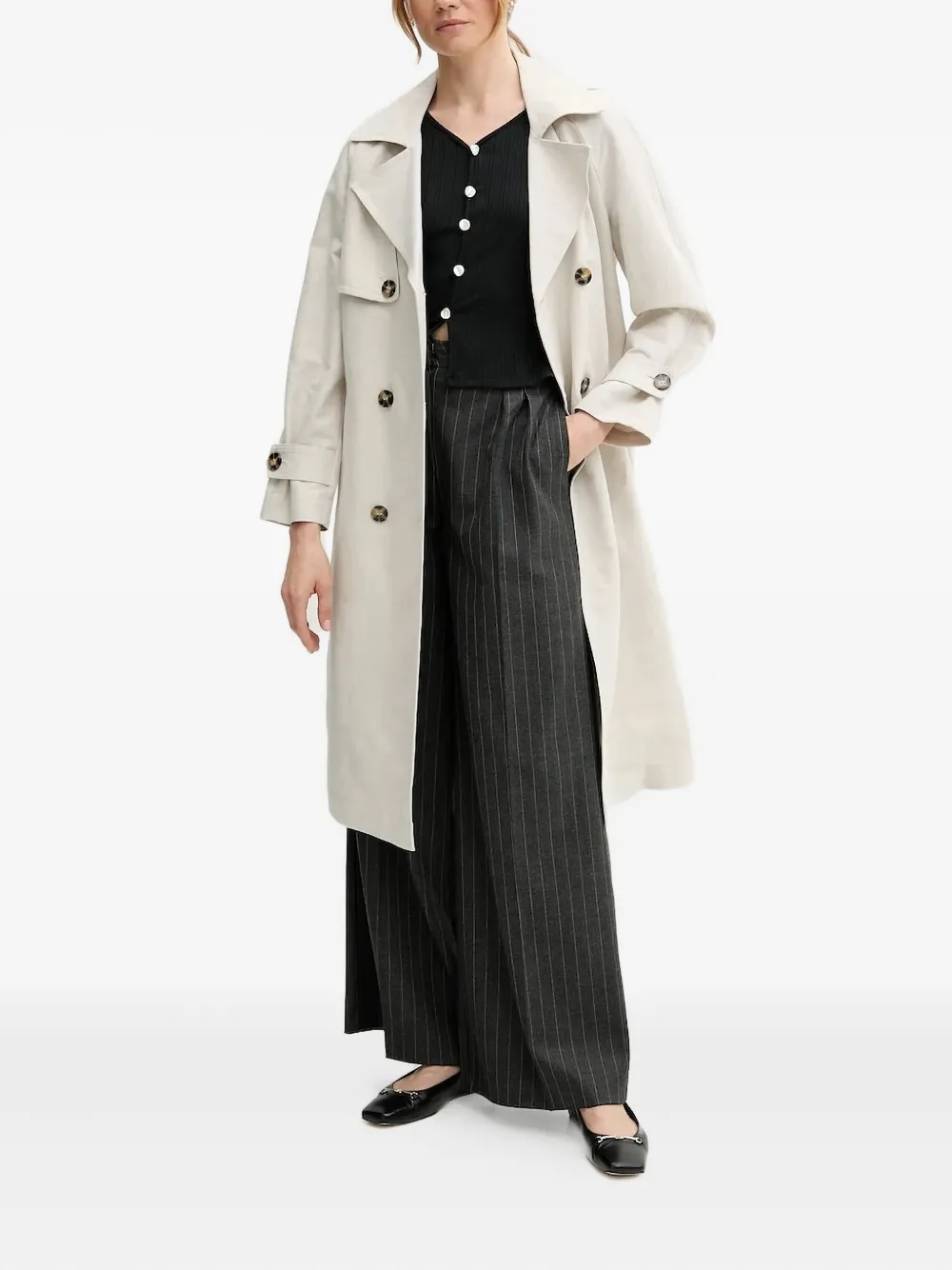 Sisley Trenchcoat met ceintuur Beige