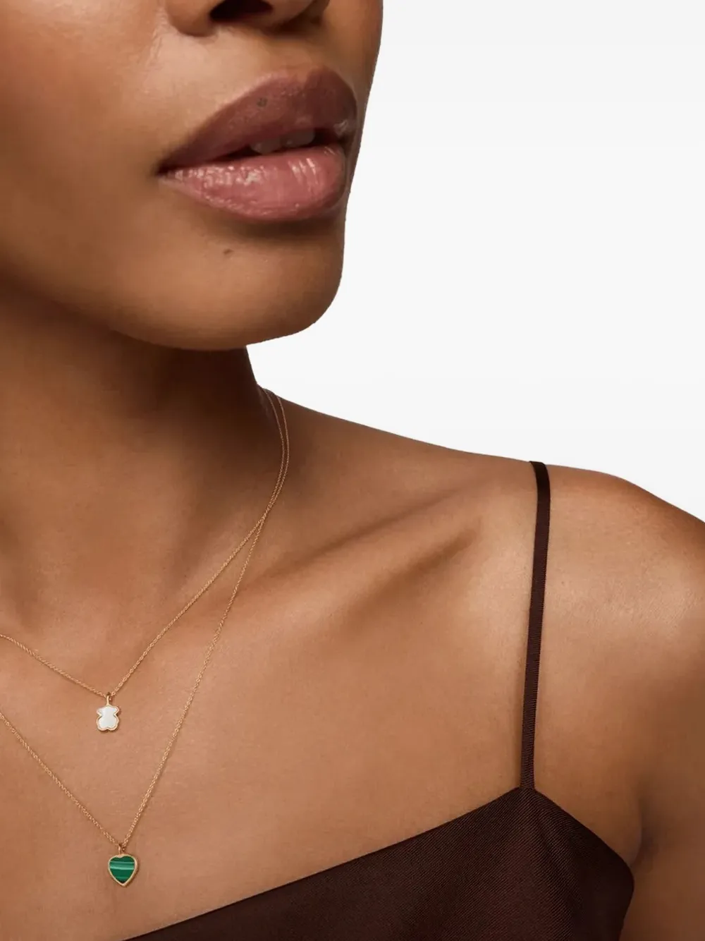 Tous Bear-shaped Mother-of-pearl Necklace In Gold
