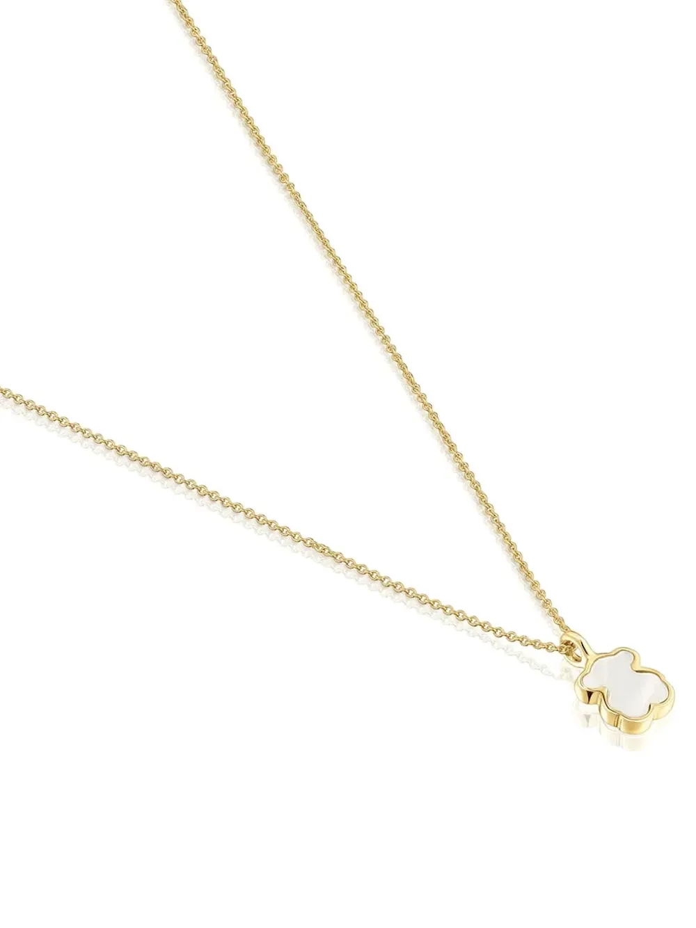 Tous Bear-shaped Mother-of-pearl Necklace In Gold