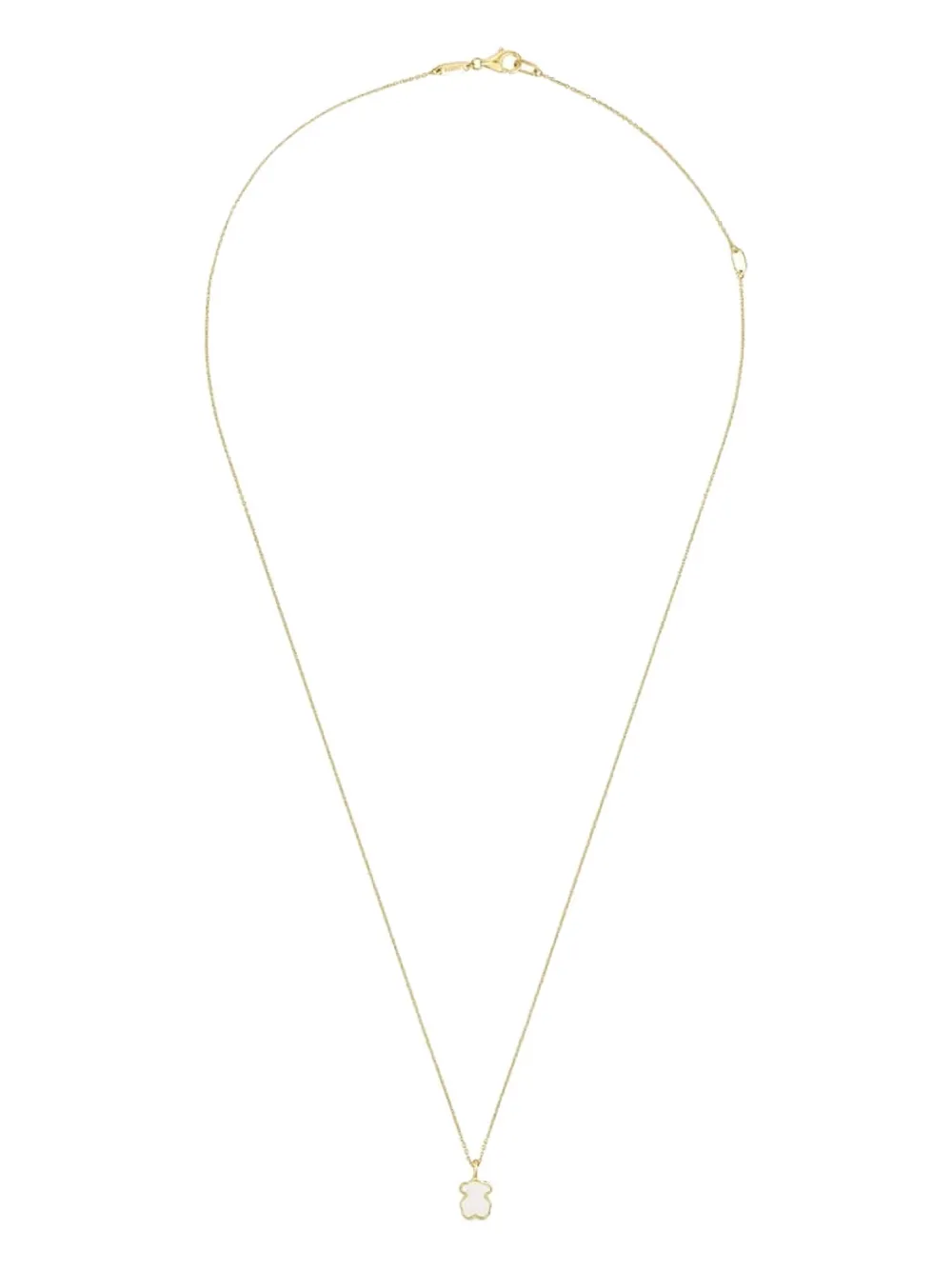 Tous Bear-shaped Mother-of-pearl Necklace In Gold